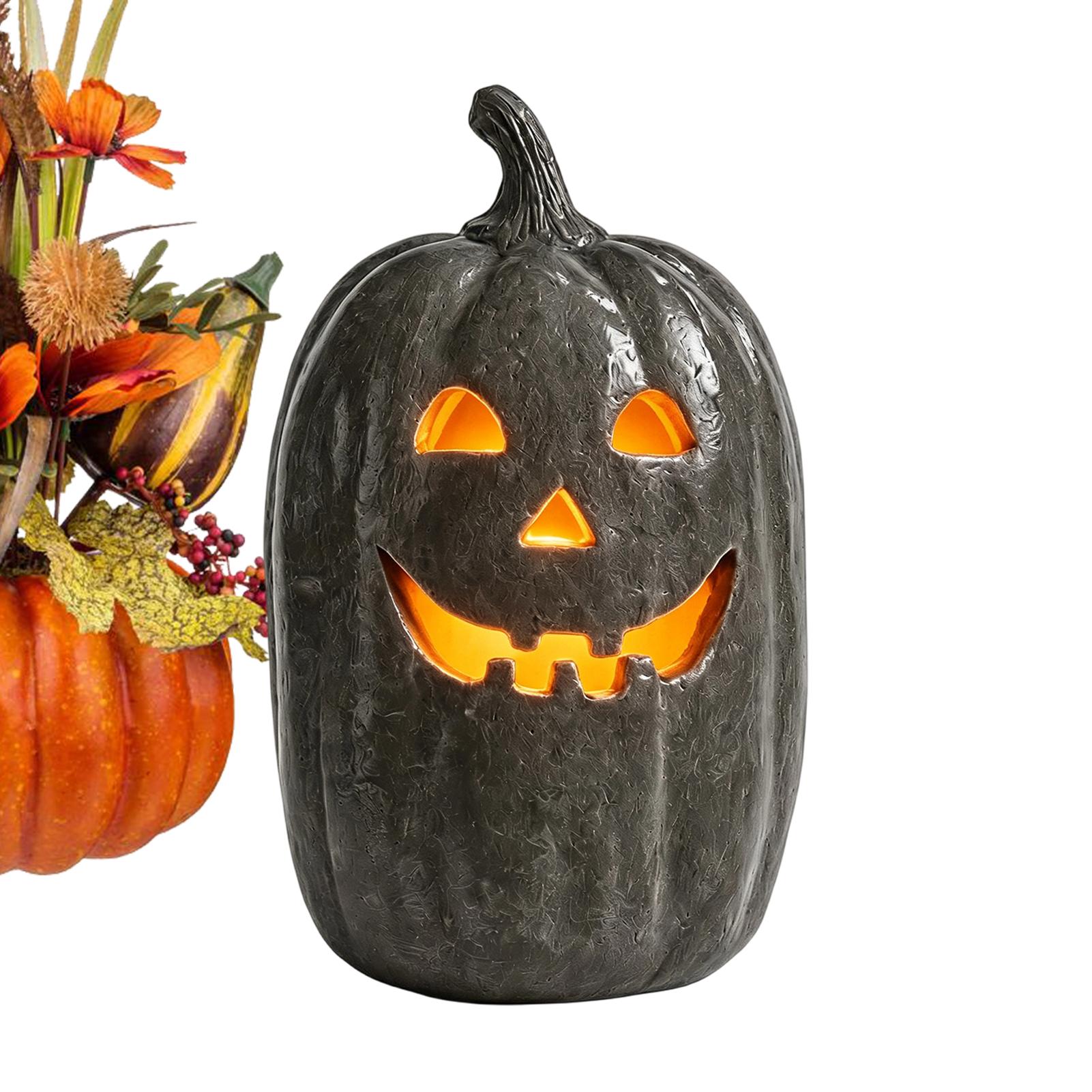 Pumpkin Lantern Halloween - Lentera Labu Halloween Resin, Lentera Labu