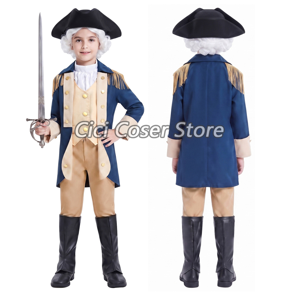 Halloween Costume Kids - Kostum George Washington untuk Anak-anak, Kostum