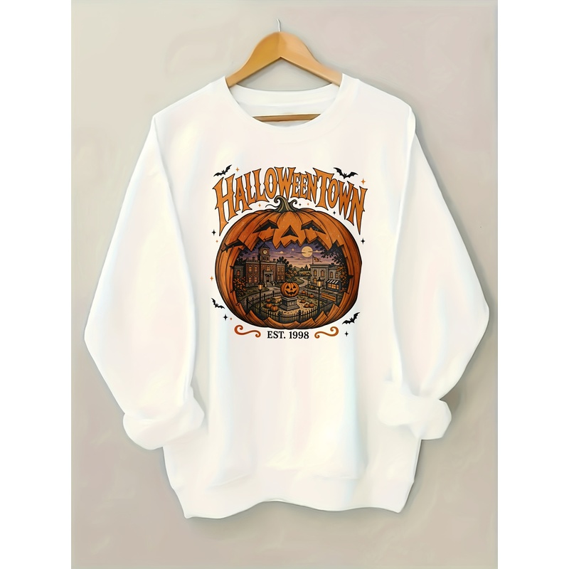 Pumpkin Lantern Halloween - Hoodie wanita dengan motif labu dan