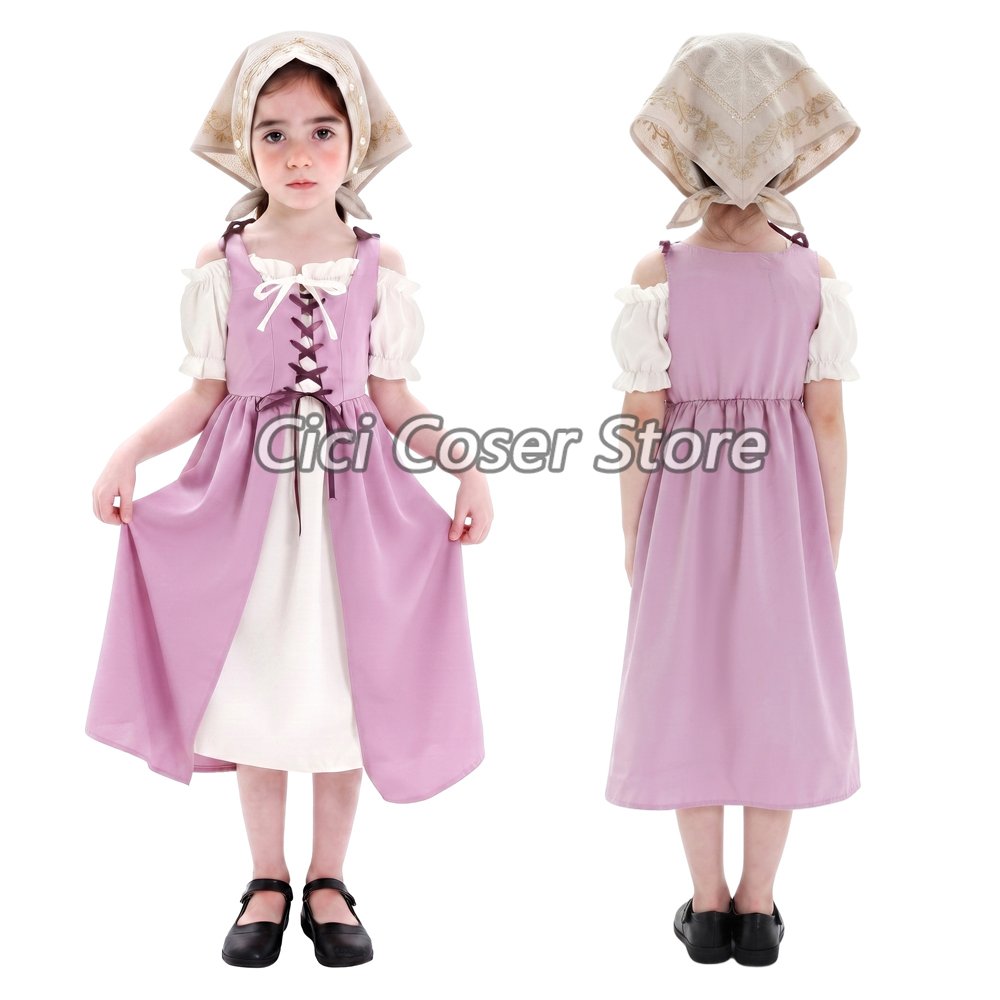 Halloween Costume Kids - Kostum Abad Pertengahan untuk Anak Perempuan,