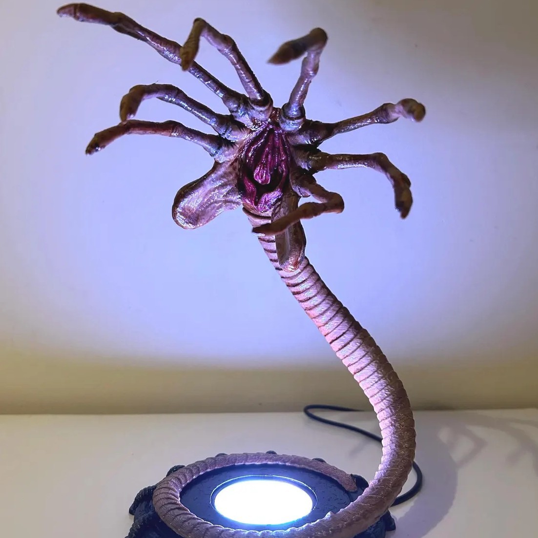 Pumpkin Lantern Halloween - Lampu Alien Facehugger Lampu Malam, Dekorasi