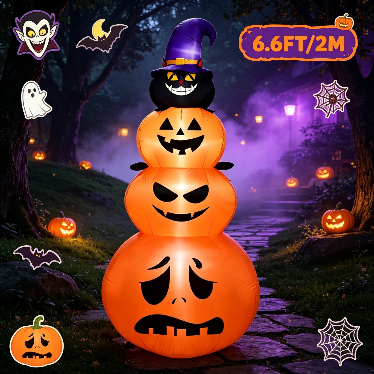 Halloween Pumpkin Decor Led - Dekorasi Liburan Luar Ruangan Halloween: Labu
