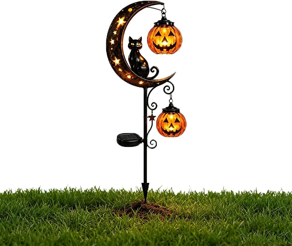 Pumpkin Lantern Halloween - Lampu Taman Tenaga Surya Halloween Bentuk