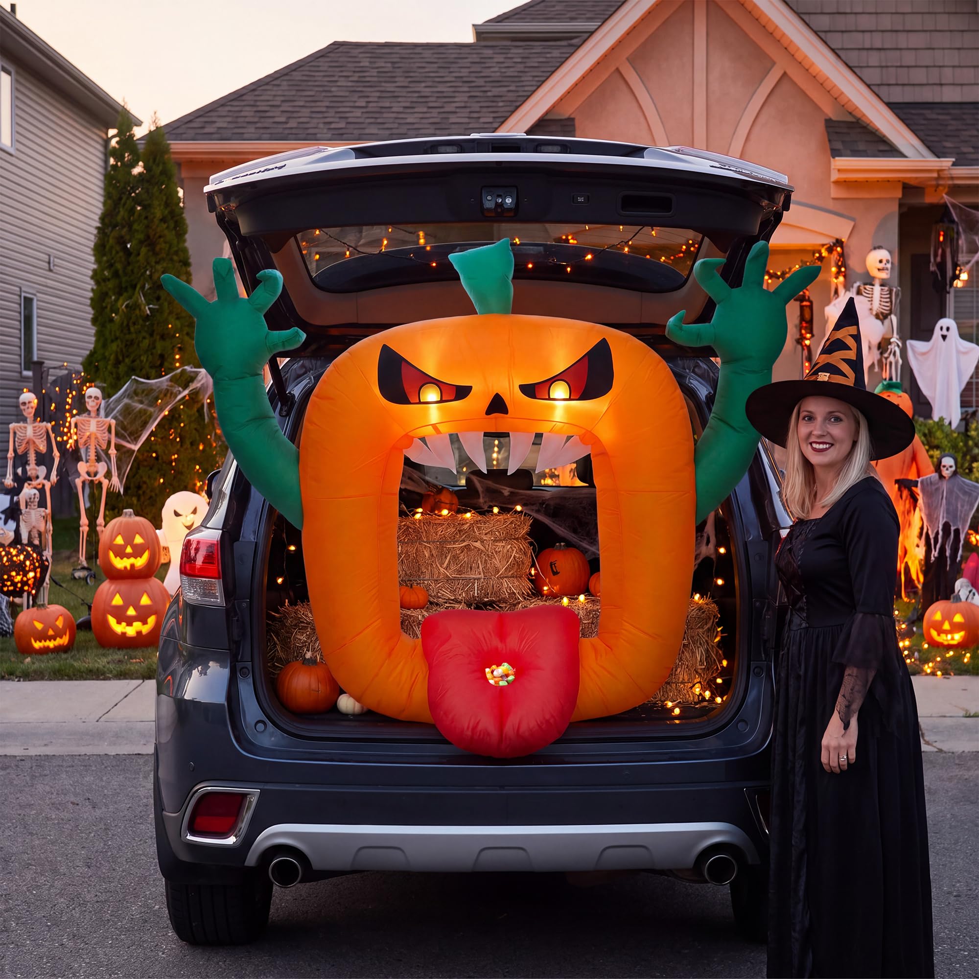 Halloween Pumpkin Decor Led - Dekorasi Halloween berbentuk labu menyeramkan berukuran