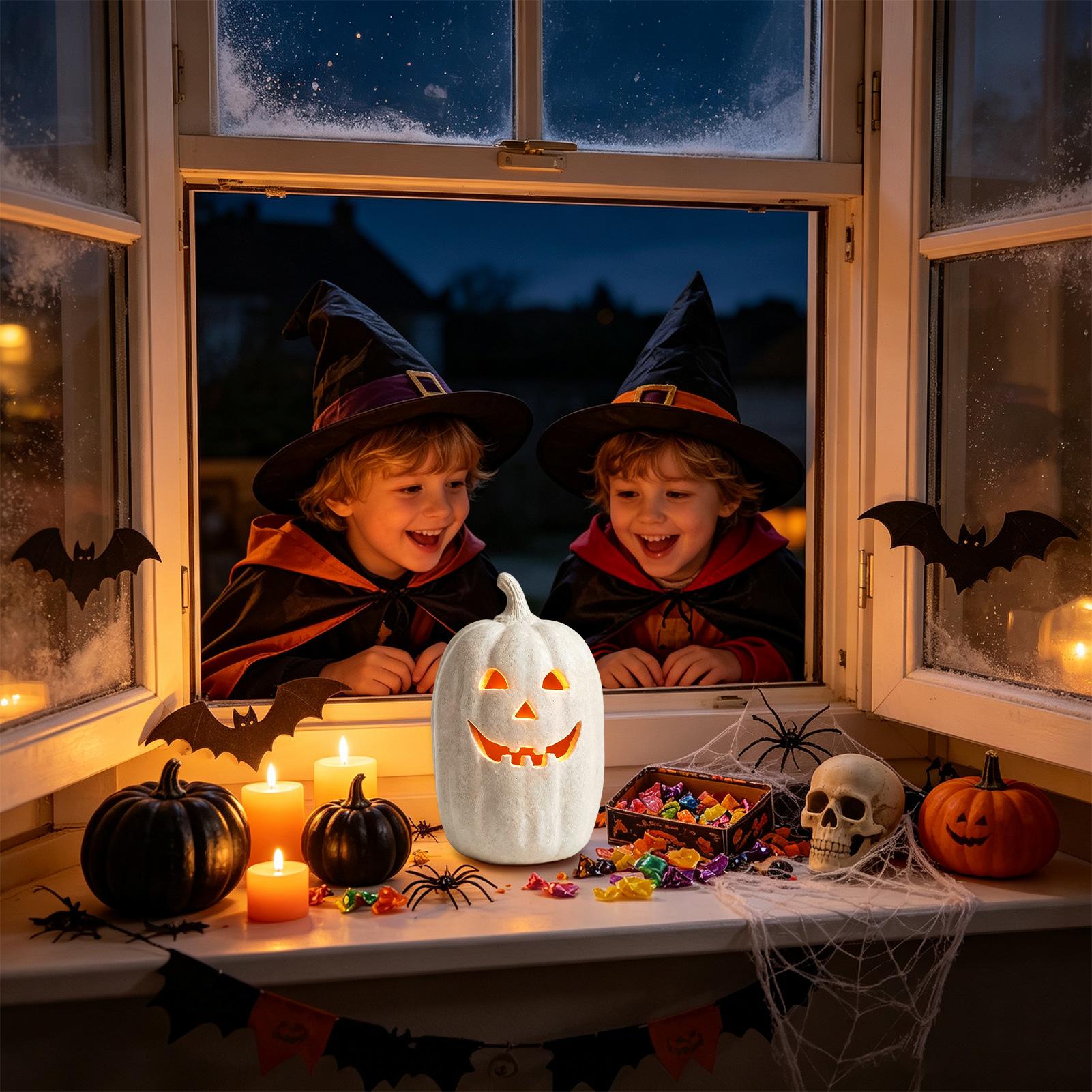 Pumpkin Lantern Halloween - Dekorasi Labu Halloween, Lentera Labu Resin