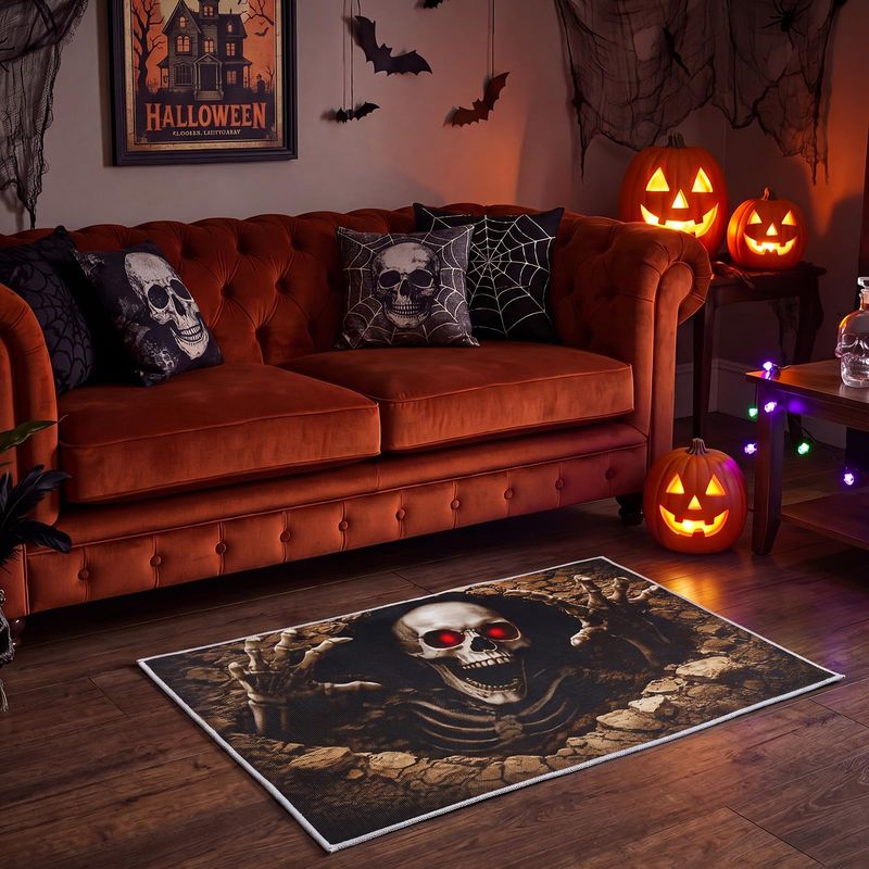 VIKAMA Karpet Halloween 3D Vis - Halloween Skeleton Decoration ulasan dan harga