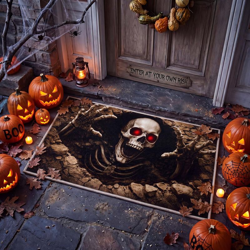 VIKAMA Karpet Halloween 3D Vis - Halloween Skeleton Decoration ulasan dan harga