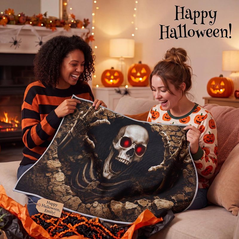 VIKAMA Karpet Halloween 3D Vis - Halloween Skeleton Decoration ulasan dan harga