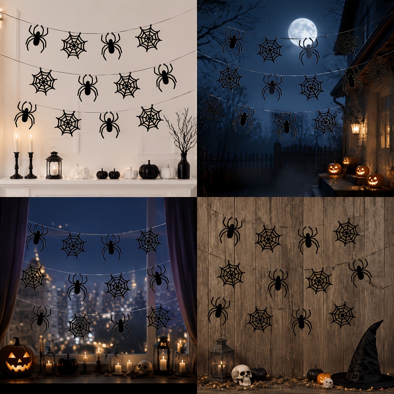 2 set hiasan garland jaring la - Spider Web Halloween Decoration ulasan dan harga