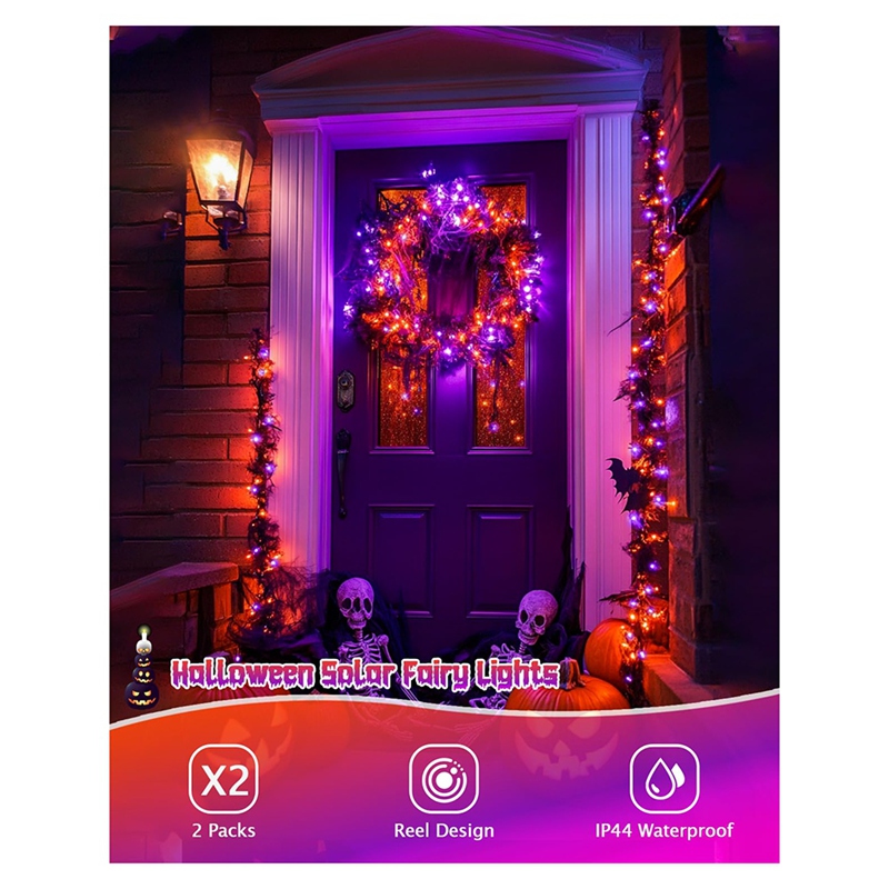 Lampu String Halloween Tenaga  - Halloween Led String Lights Orange ulasan dan harga