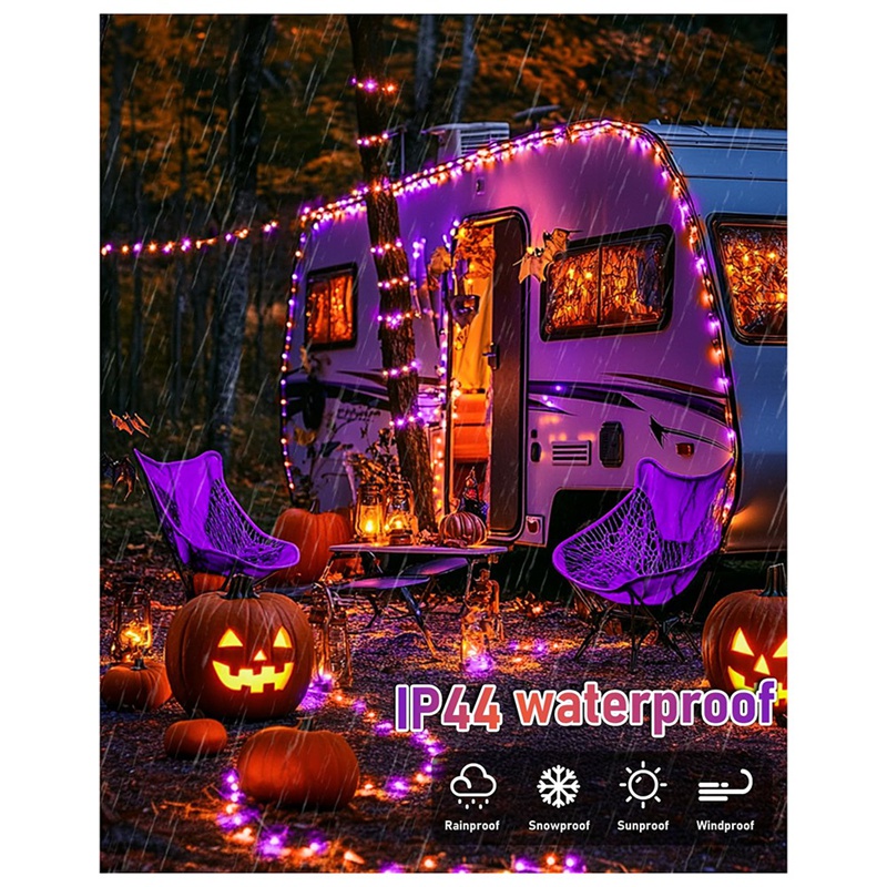 Lampu String Halloween Tenaga  - Halloween Led String Lights Orange ulasan dan harga