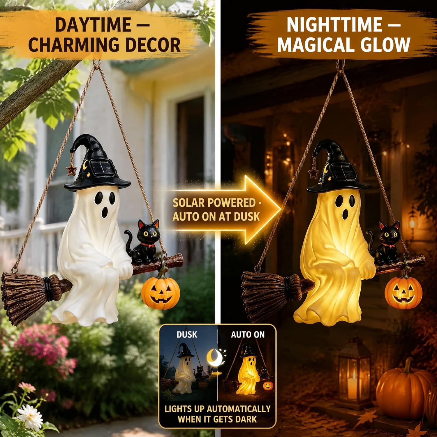 Lentera Halloween berbentuk Ha - Pumpkin Lantern Halloween ulasan dan harga