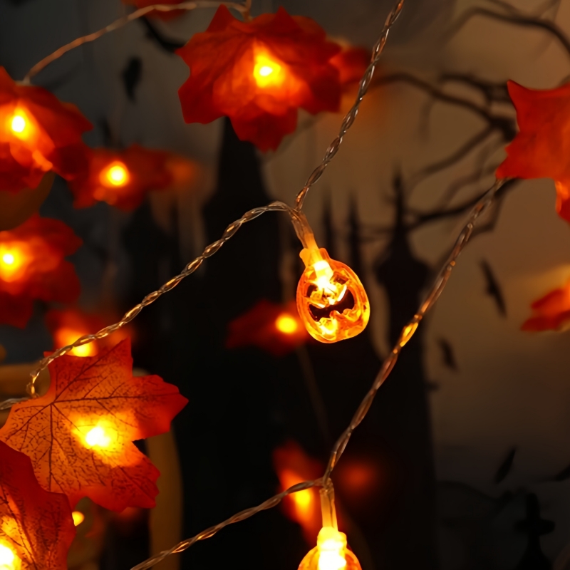 1 Buah Lampu Tali LED Hallowee - Halloween Led String Lights Orange ulasan dan harga