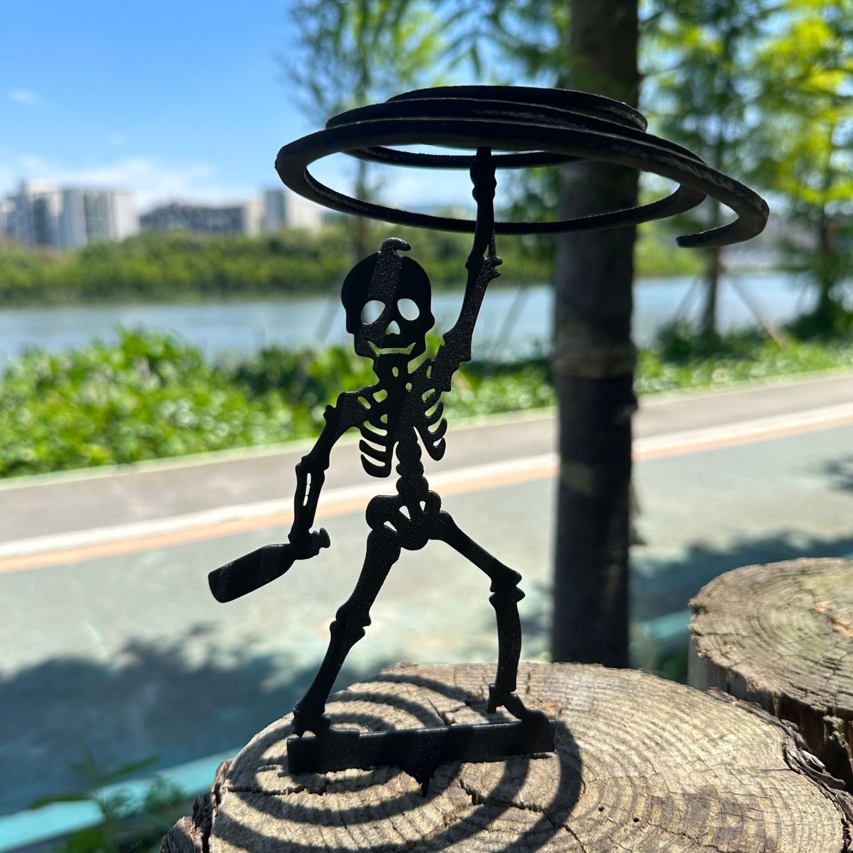 [Stand Panahan Logam] Stand Pa - Halloween Skeleton Decoration ulasan dan harga