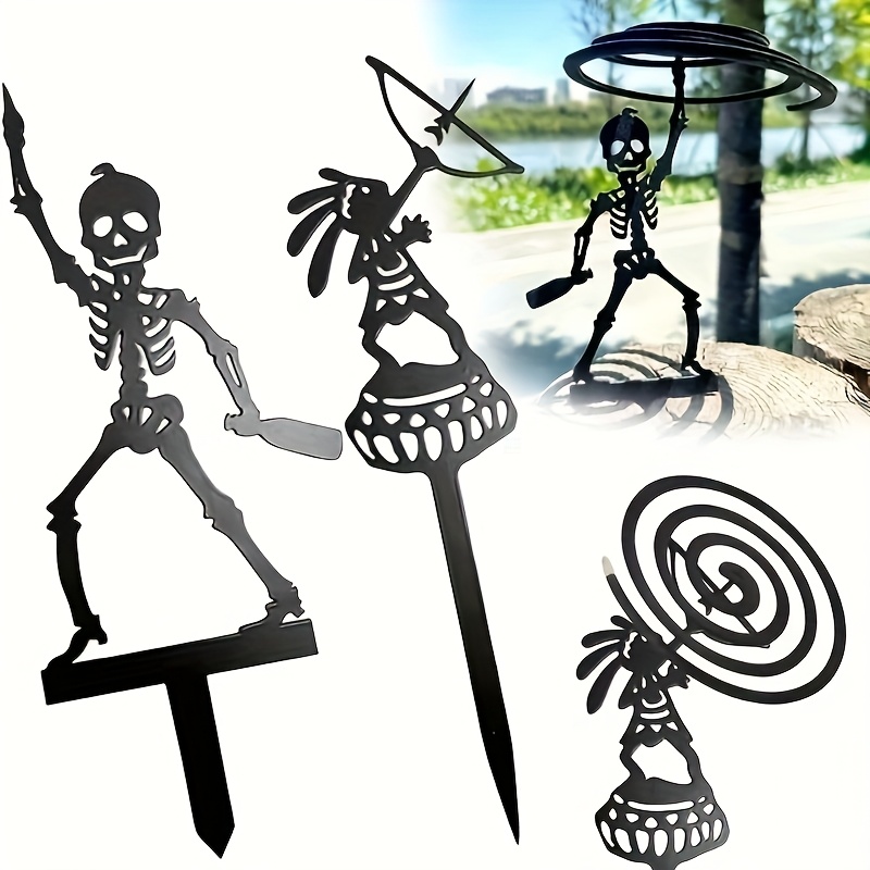 [Stand Panahan Logam] Stand Pa - Halloween Skeleton Decoration ulasan dan harga