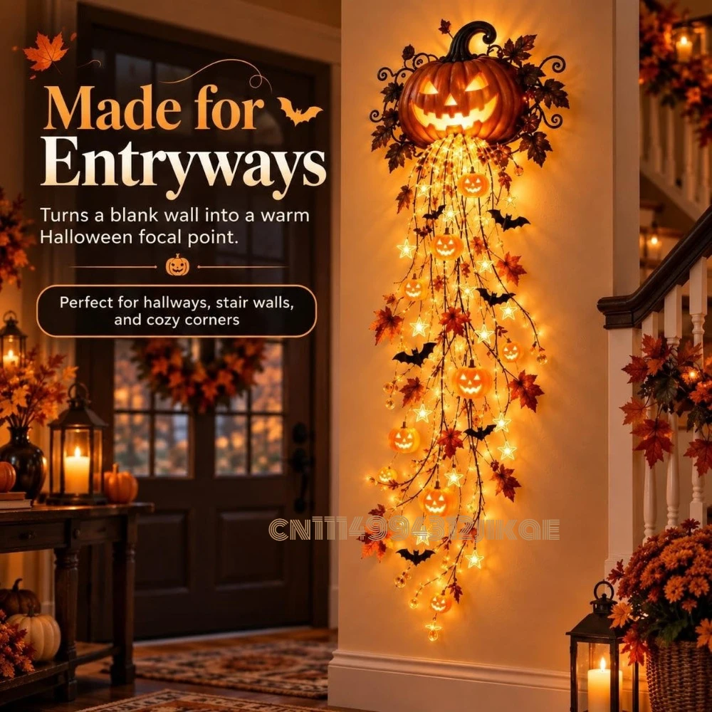 Koleksi Lampu Dinding Bertema  - Halloween Led String Lights Orange ulasan dan harga