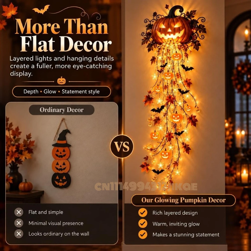 Koleksi Lampu Dinding Bertema  - Halloween Led String Lights Orange ulasan dan harga