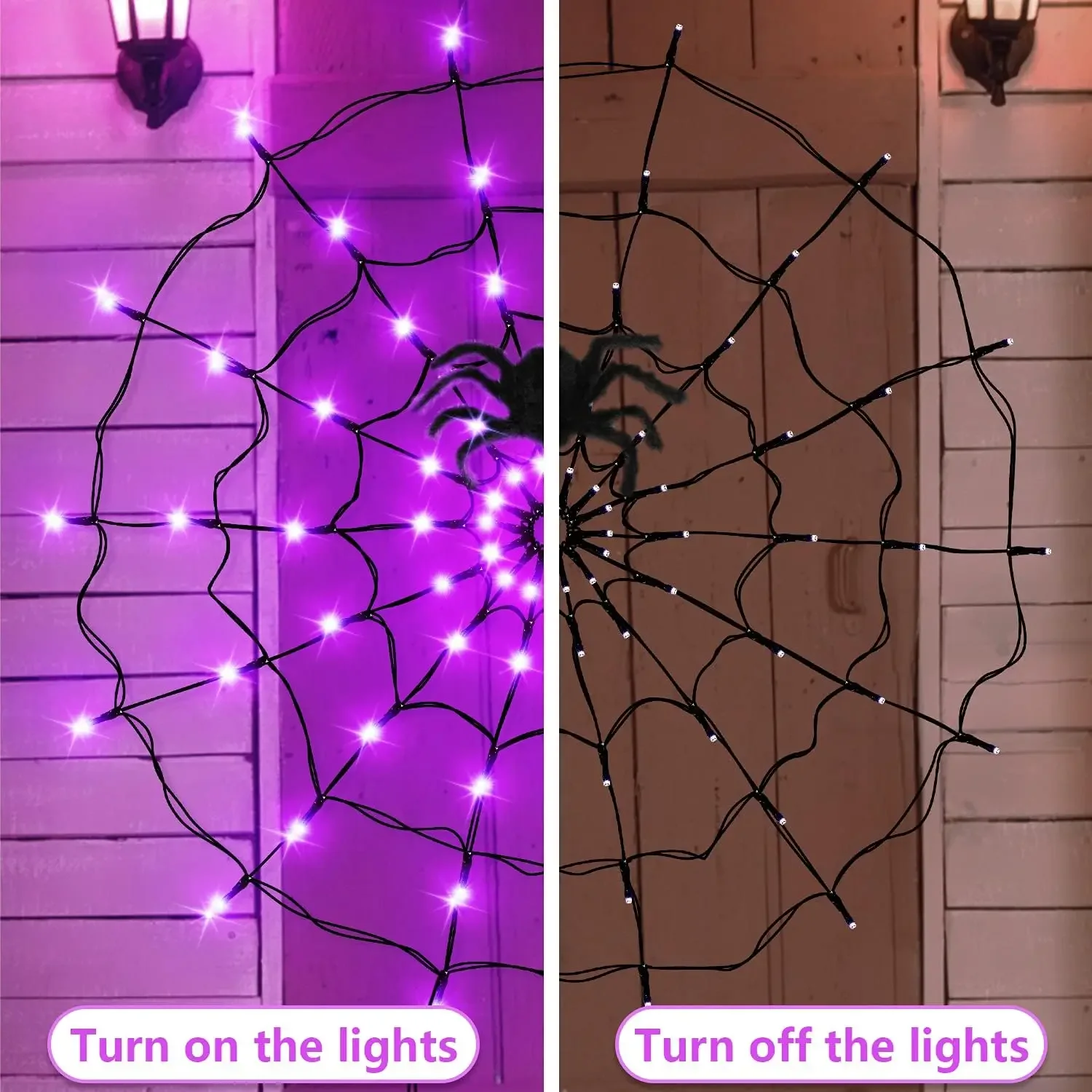 Lampu LED Halloween Bentuk Jar - Spider Web Halloween Decoration ulasan dan harga