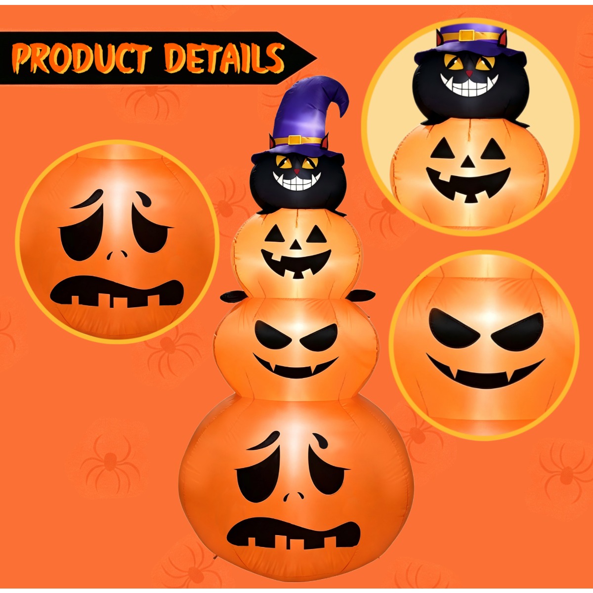 Dekorasi Liburan Luar Ruangan  - Halloween Pumpkin Decor Led ulasan dan harga