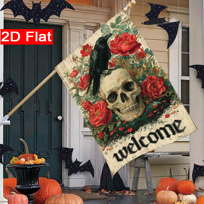 Bendera Taman Bertema Hallowee - Halloween Skeleton Decoration ulasan dan harga