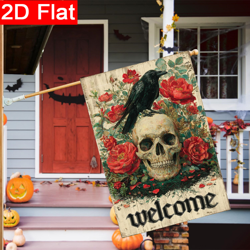 Bendera Taman Bertema Hallowee - Halloween Skeleton Decoration ulasan dan harga
