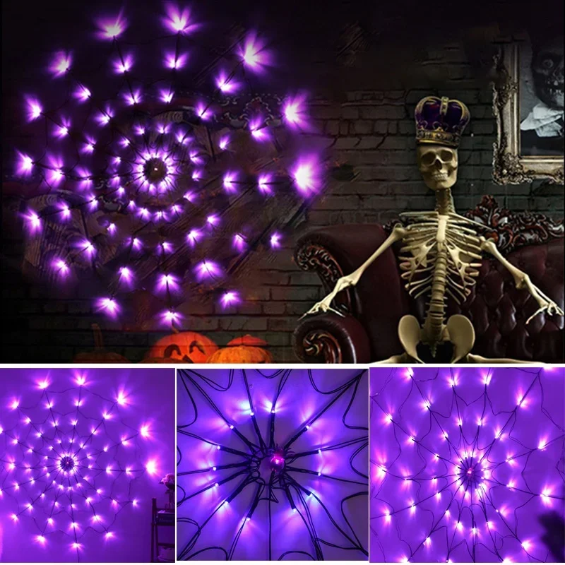 Lampu LED Halloween dekorasi F - Spider Web Halloween Decoration ulasan dan harga