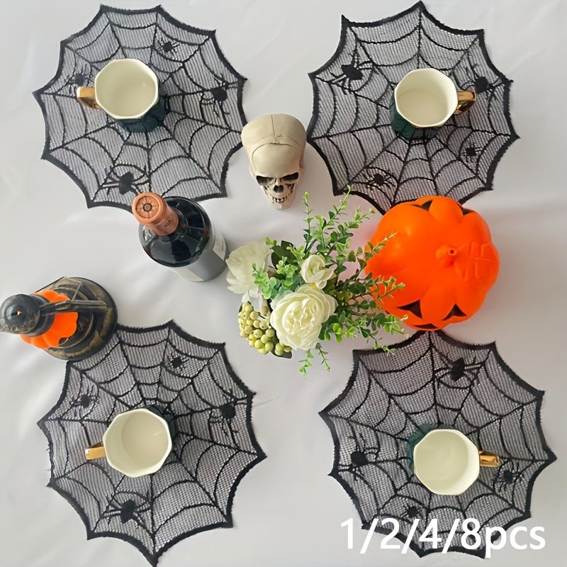 VIKAMA Alas Meja Halloween Mot - Spider Web Halloween Decoration ulasan dan harga
