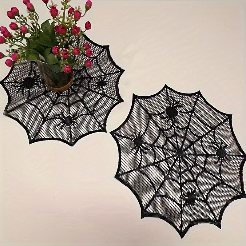 VIKAMA Alas Meja Halloween Mot - Spider Web Halloween Decoration ulasan dan harga