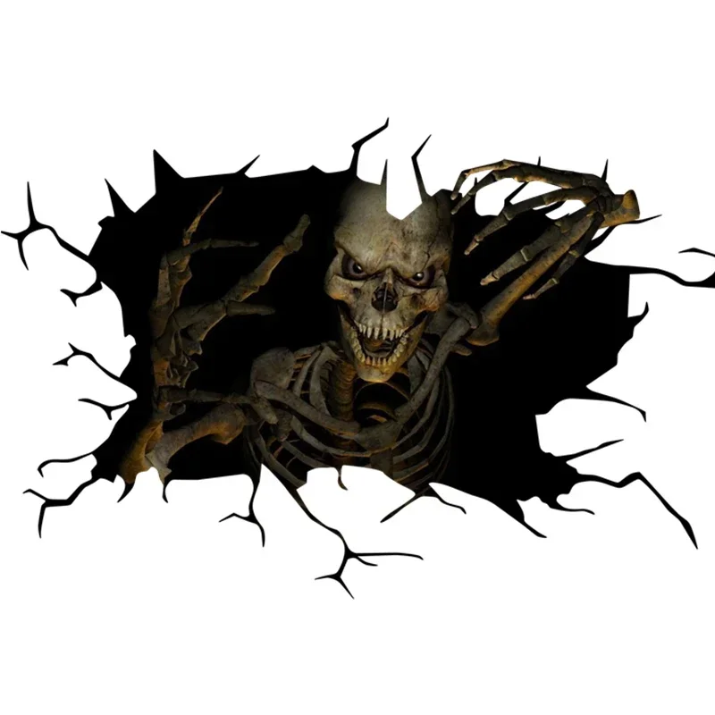 Stiker Mobil Bertema Tengkorak - Halloween Skeleton Decoration ulasan dan harga