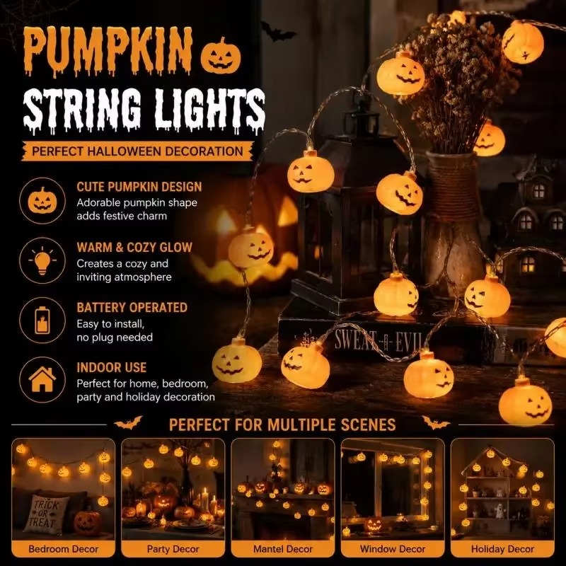Lampu LED berbentuk Labu Hallo - Halloween Pumpkin Decor Led ulasan dan harga