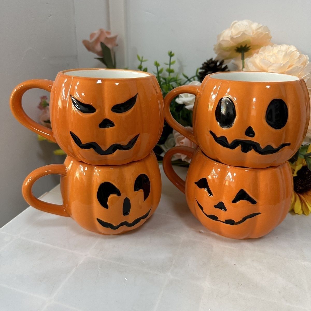 Cangkir Keramik Labu Halloween - Pumpkin Lantern Halloween ulasan dan harga