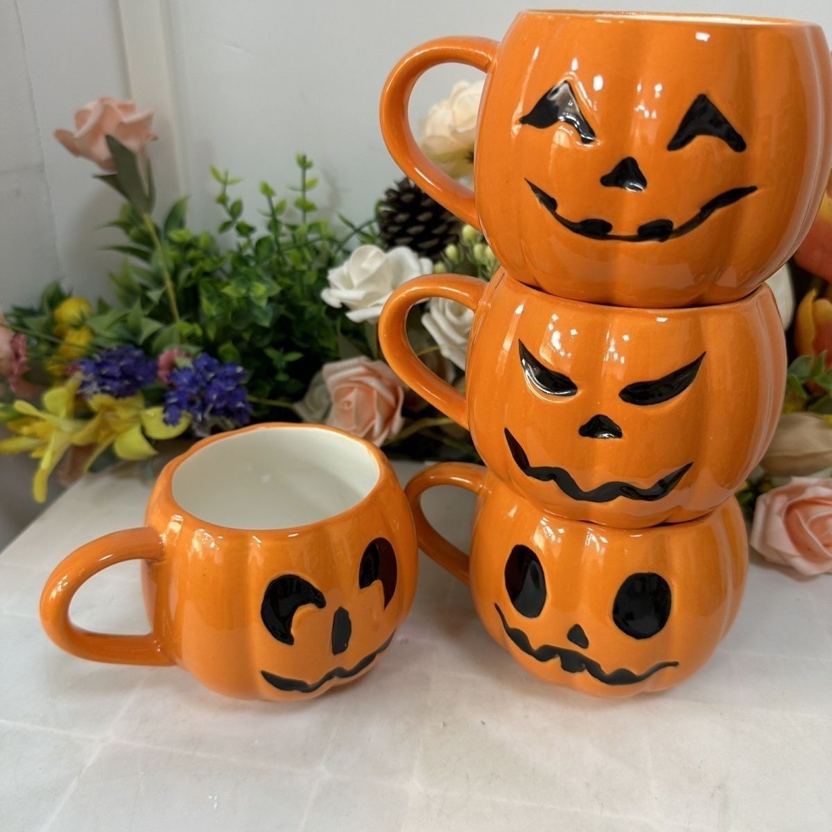 Cangkir Keramik Labu Halloween - Pumpkin Lantern Halloween ulasan dan harga