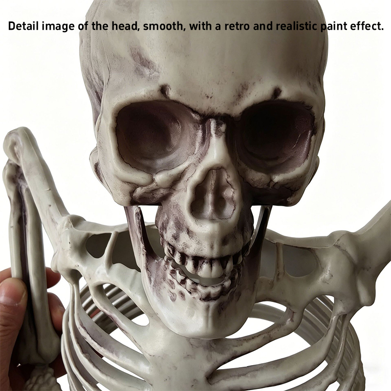 Ornamen Tengkorak Setengah Ker - Halloween Skeleton Decoration ulasan dan harga