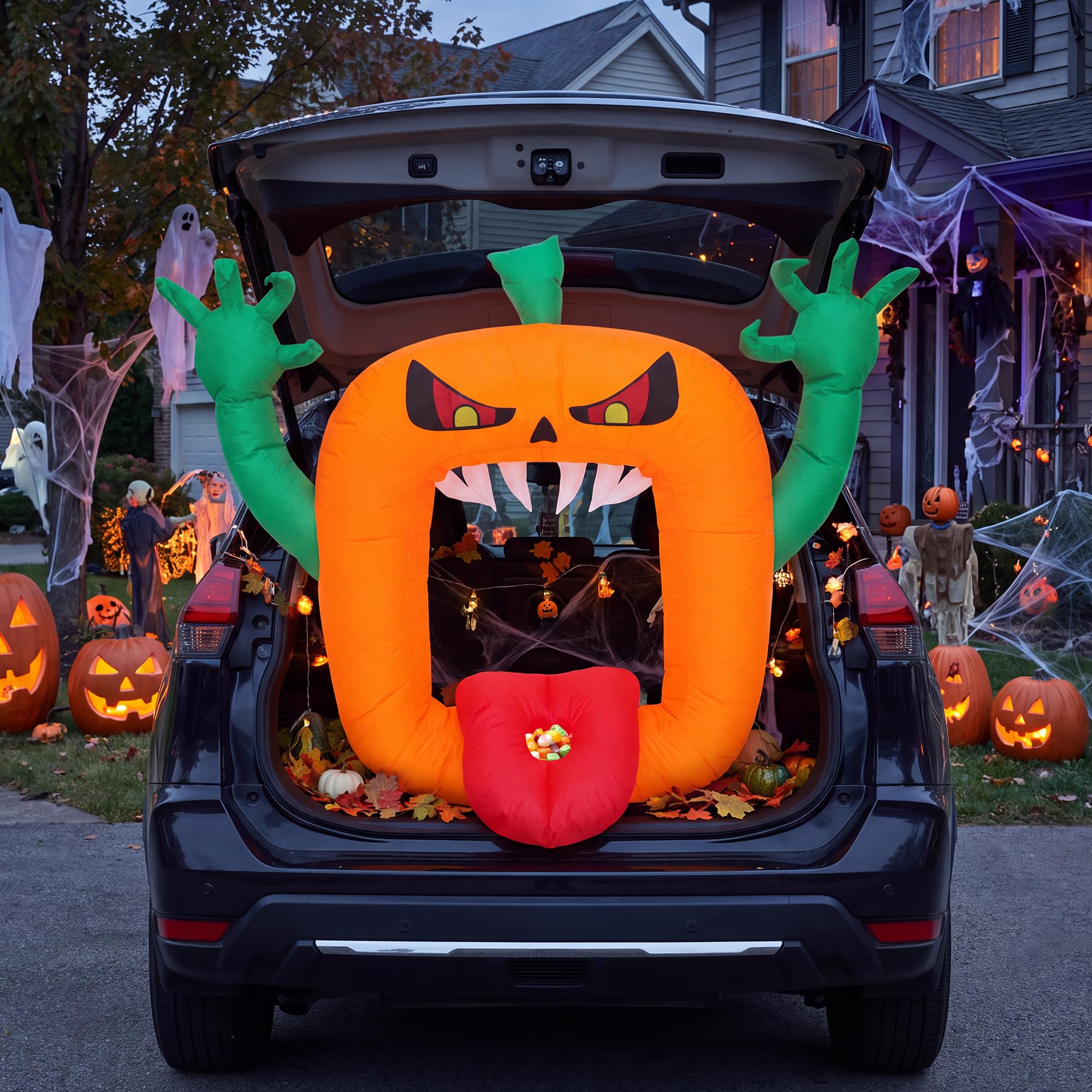 Dekorasi Halloween berbentuk l - Halloween Pumpkin Decor Led ulasan dan harga