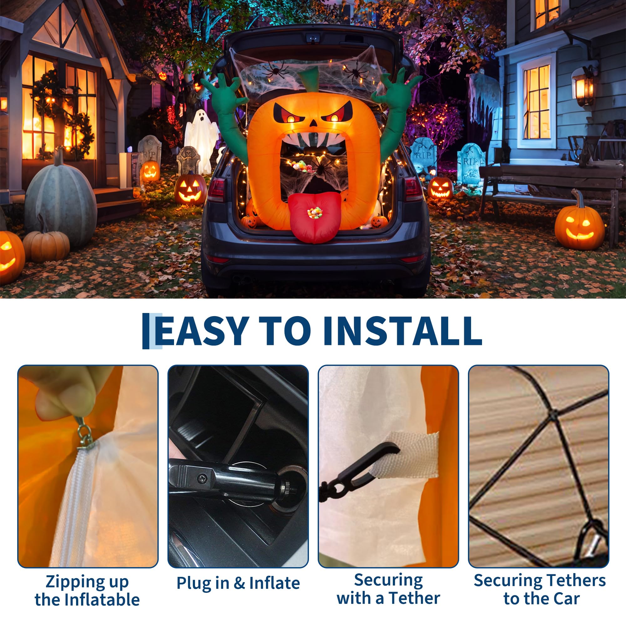 Dekorasi Halloween berbentuk l - Halloween Pumpkin Decor Led ulasan dan harga