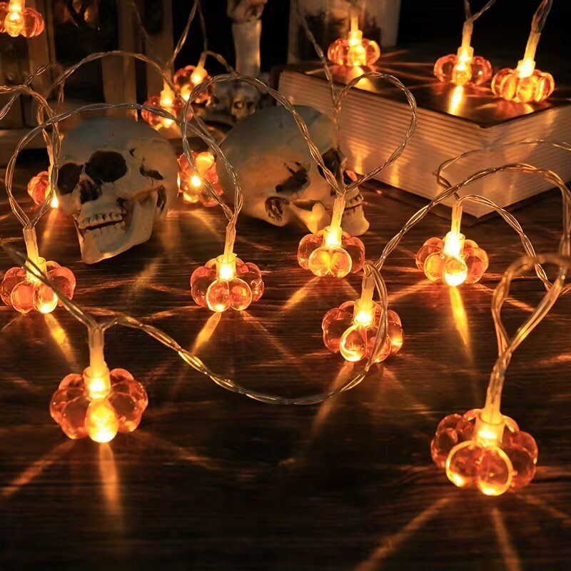59/118in 10/20LED Lampu Tali L - Halloween Led String Lights Orange ulasan dan harga