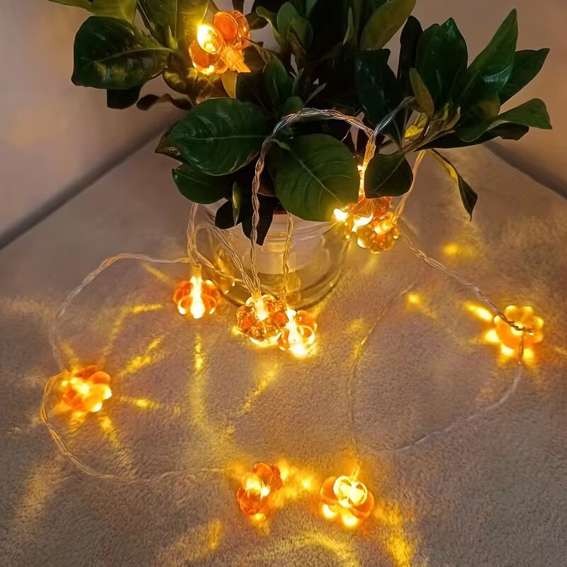 59/118in 10/20LED Lampu Tali L - Halloween Led String Lights Orange ulasan dan harga