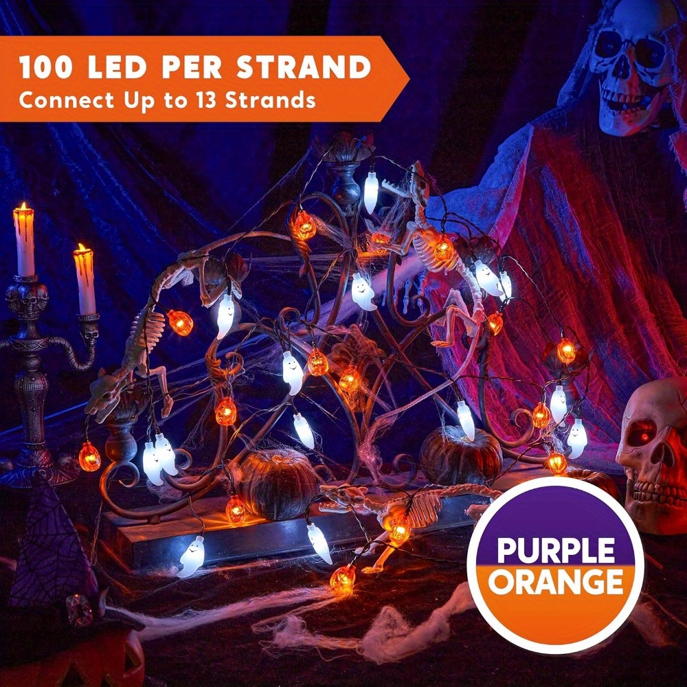 19.7FT 30pcs Lampu Hias LED Be - Halloween Led String Lights Orange ulasan dan harga