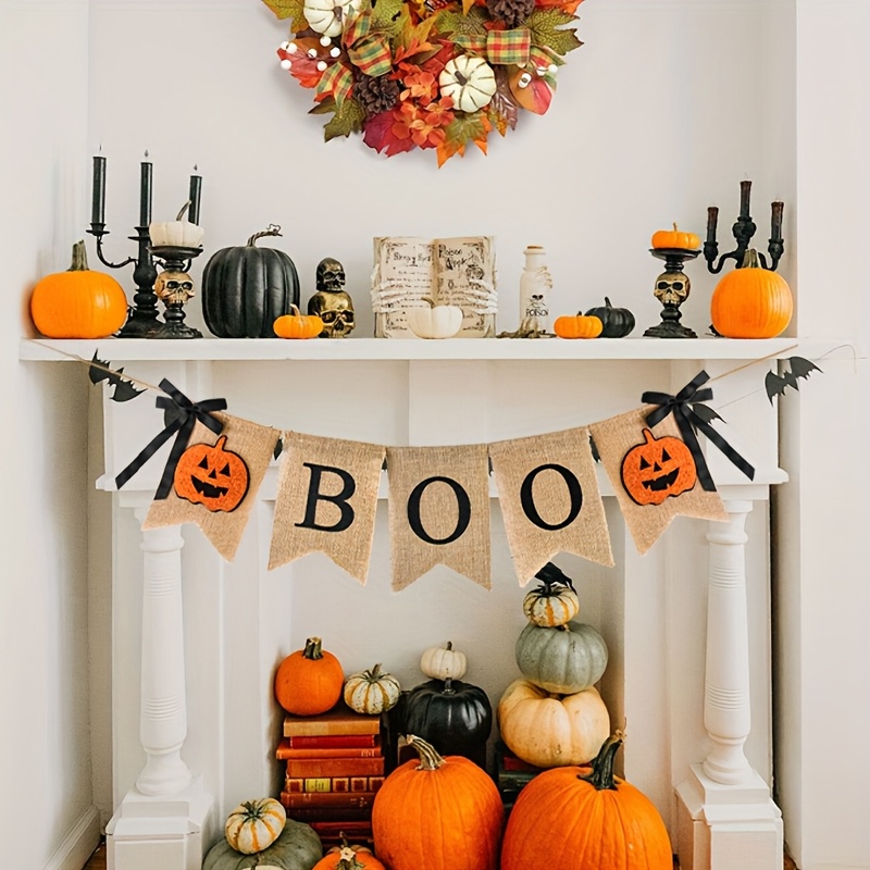 1 Set Spanduk Halloween Rustic - Pumpkin Lantern Halloween ulasan dan harga