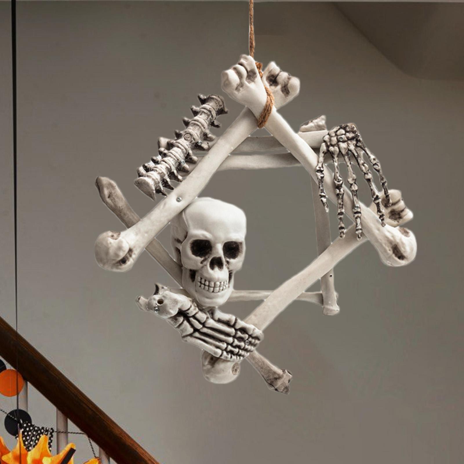 Karangan Bunga Tengkorak Hallo - Halloween Skeleton Decoration ulasan dan harga