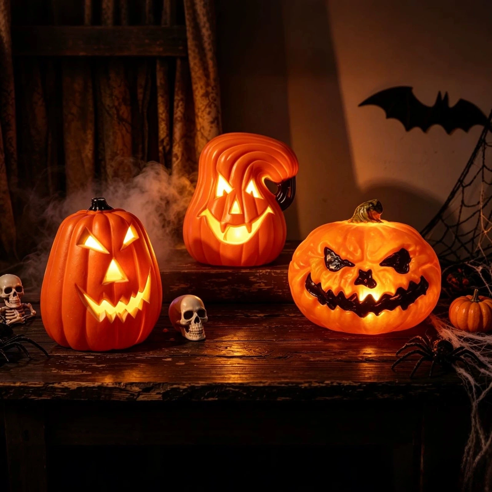 Dekorasi Labu Bercahaya Tiga L - Halloween Pumpkin Decor Led ulasan dan harga