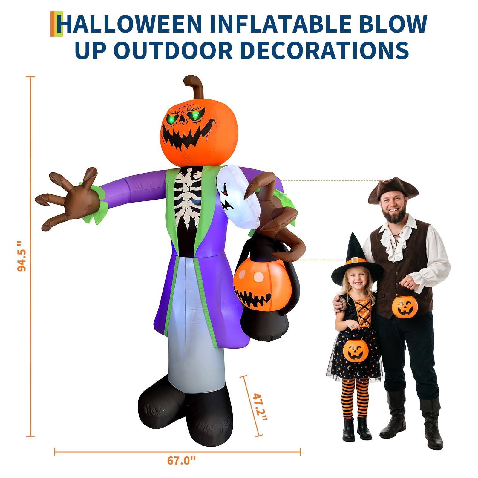 Labu Zombie Tiup Halloween Ber - Pumpkin Lantern Halloween ulasan dan harga