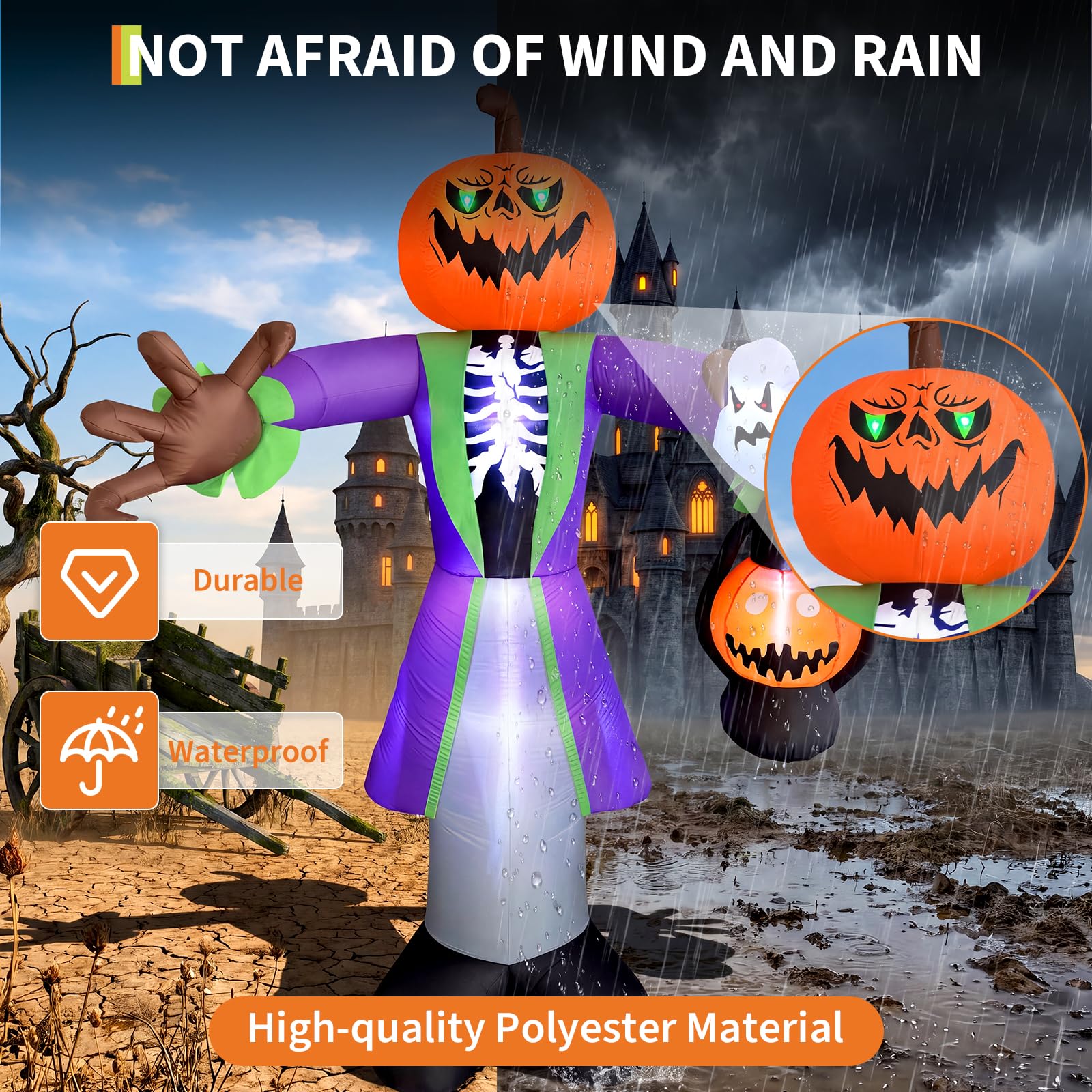 Labu Zombie Tiup Halloween Ber - Pumpkin Lantern Halloween ulasan dan harga